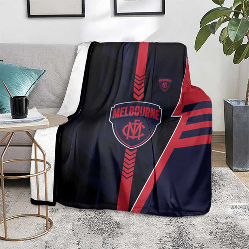 Melbourne Demons Blanket Modern Geometric Sports Graphic Style