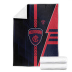 Melbourne Demons Blanket Modern Geometric Sports Graphic Style