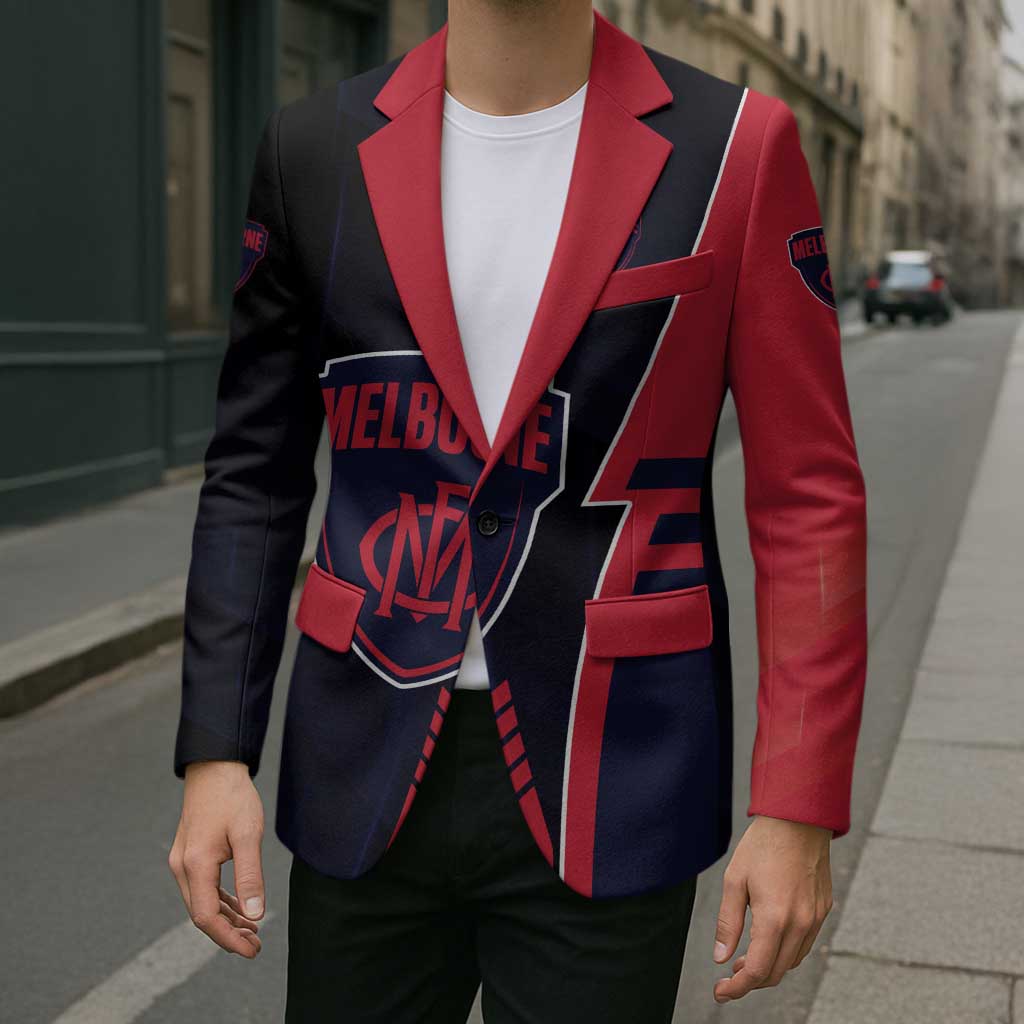 Personalized Melbourne Demons Blazer Modern Geometric Sports Graphic Style
