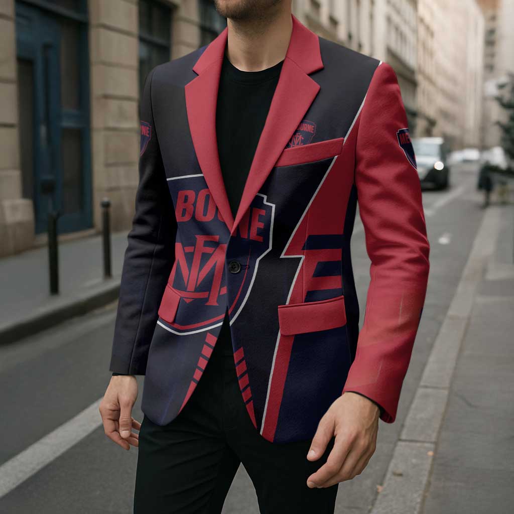 Personalized Melbourne Demons Blazer Modern Geometric Sports Graphic Style