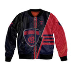 Personalized Melbourne Demons Bomber Jacket Modern Geometric Sports Graphic Style