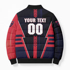 Personalized Melbourne Demons Bomber Puffer Jacket Modern Geometric Sports Graphic Style