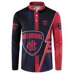 Personalized Melbourne Demons Button Sweatshirt Modern Geometric Sports Graphic Style