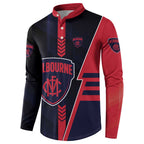 Personalized Melbourne Demons Button Sweatshirt Modern Geometric Sports Graphic Style