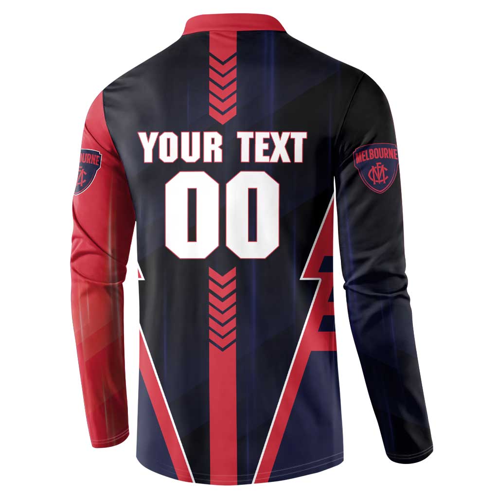 Personalized Melbourne Demons Button Sweatshirt Modern Geometric Sports Graphic Style