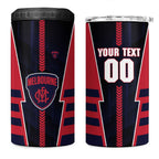 Personalized Melbourne Demons 4 in 1 Can Cooler Tumbler Modern Geometric Sports Graphic Style