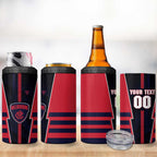 Personalized Melbourne Demons 4 in 1 Can Cooler Tumbler Modern Geometric Sports Graphic Style