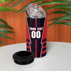 Personalized Melbourne Demons 4 in 1 Can Cooler Tumbler Modern Geometric Sports Graphic Style