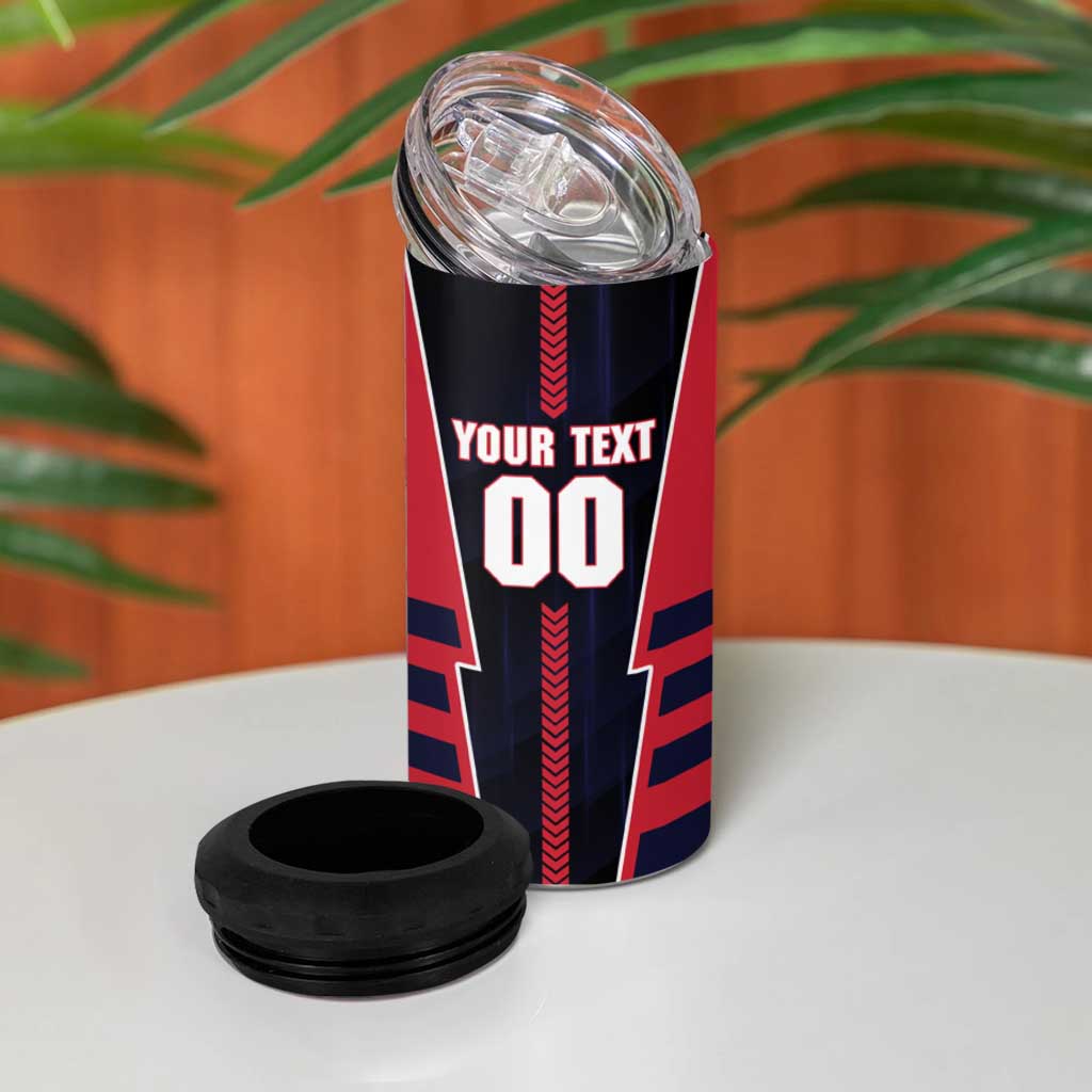 Personalized Melbourne Demons 4 in 1 Can Cooler Tumbler Modern Geometric Sports Graphic Style