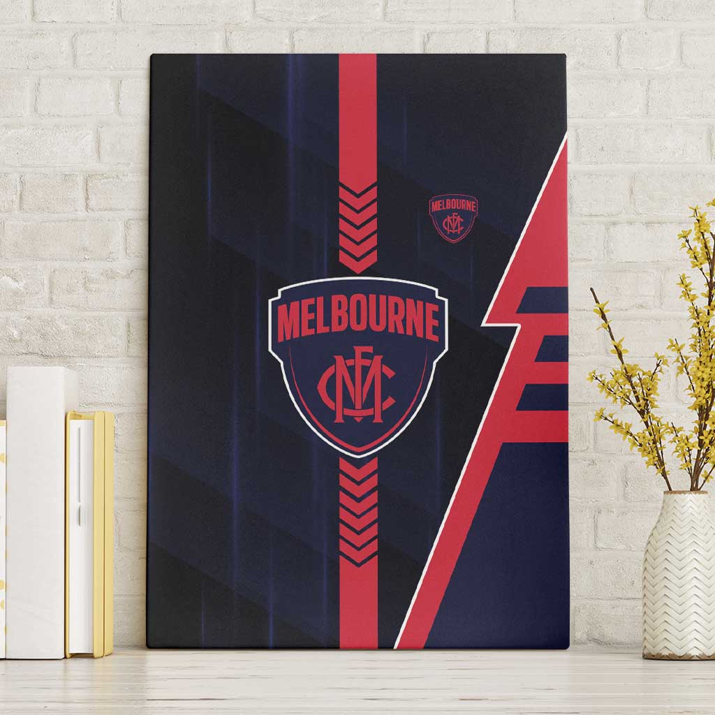Melbourne Demons Canvas Wall Art Modern Geometric Sports Graphic Style