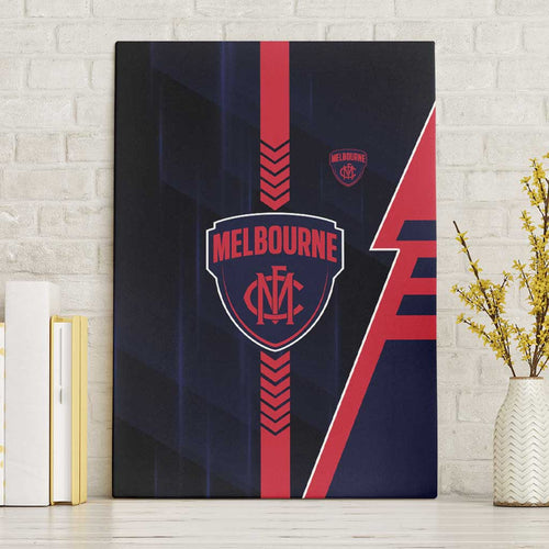 Melbourne Demons Canvas Wall Art Modern Geometric Sports Graphic Style