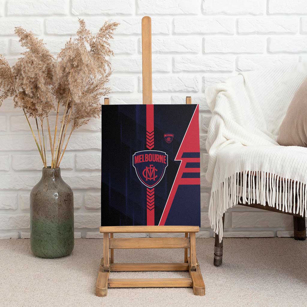 Melbourne Demons Canvas Wall Art Modern Geometric Sports Graphic Style