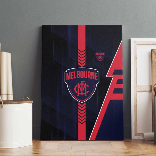 Melbourne Demons Canvas Wall Art Modern Geometric Sports Graphic Style