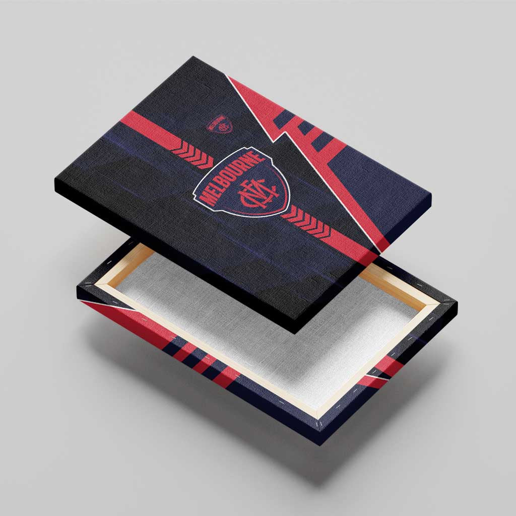 Melbourne Demons Canvas Wall Art Modern Geometric Sports Graphic Style