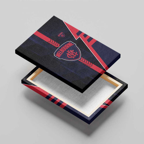 Melbourne Demons Canvas Wall Art Modern Geometric Sports Graphic Style