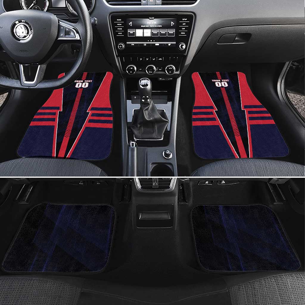 Personalized Melbourne Demons Car Mats Modern Geometric Sports Graphic Style