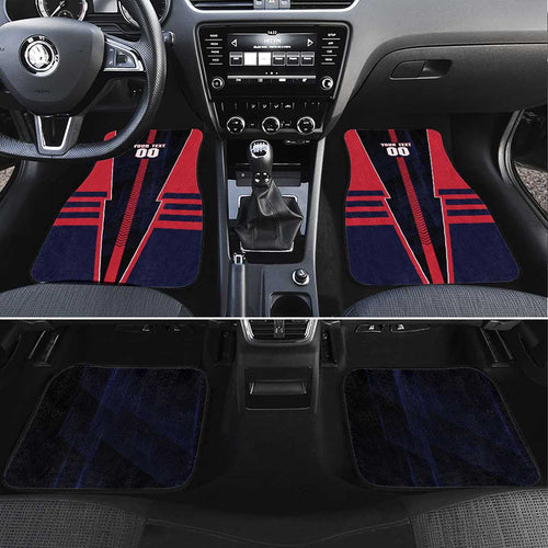 Personalized Melbourne Demons Car Mats Modern Geometric Sports Graphic Style