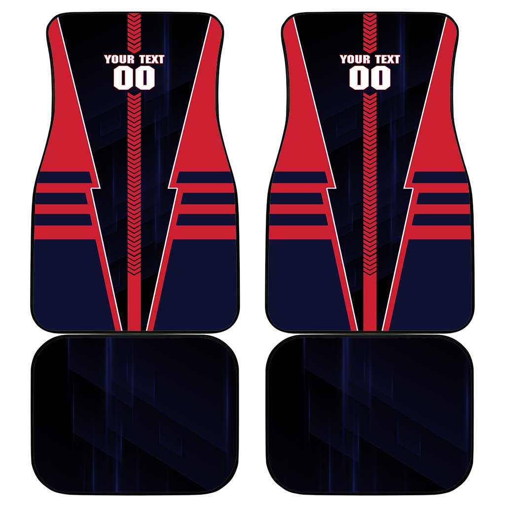 Personalized Melbourne Demons Car Mats Modern Geometric Sports Graphic Style