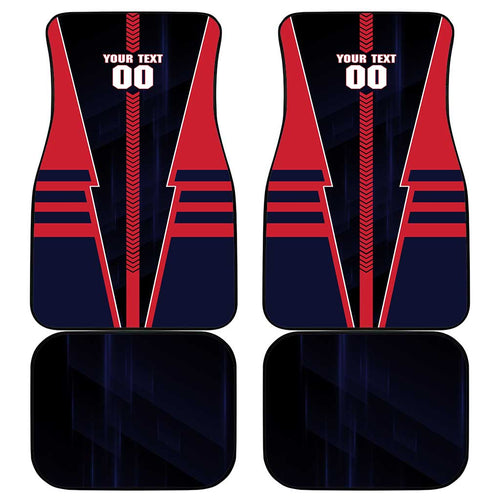 Personalized Melbourne Demons Car Mats Modern Geometric Sports Graphic Style