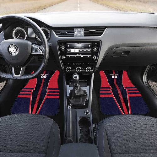 Personalized Melbourne Demons Car Mats Modern Geometric Sports Graphic Style