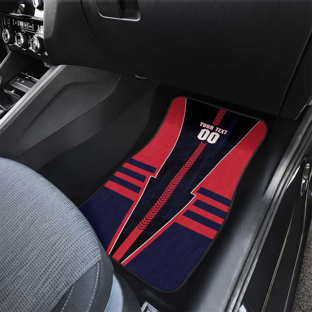 Personalized Melbourne Demons Car Mats Modern Geometric Sports Graphic Style