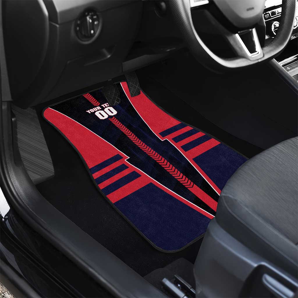 Personalized Melbourne Demons Car Mats Modern Geometric Sports Graphic Style
