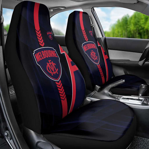 Melbourne Demons Car Seat Cover Modern Geometric Sports Graphic Style