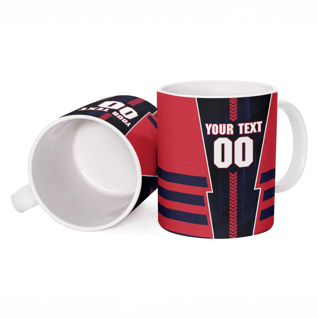 Personalized Melbourne Demons Ceramic Mug Modern Geometric Sports Graphic Style