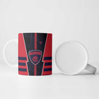 Personalized Melbourne Demons Ceramic Mug Modern Geometric Sports Graphic Style