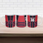 Personalized Melbourne Demons Ceramic Mug Modern Geometric Sports Graphic Style