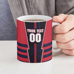 Personalized Melbourne Demons Ceramic Mug Modern Geometric Sports Graphic Style