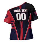 Personalized Melbourne Demons Cross Shoulder Shirt Modern Geometric Sports Graphic Style