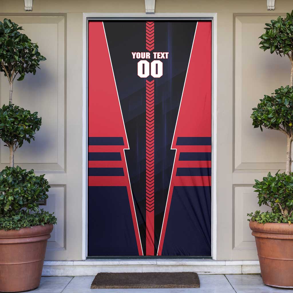 Personalized Melbourne Demons Door Cover Modern Geometric Sports Graphic Style