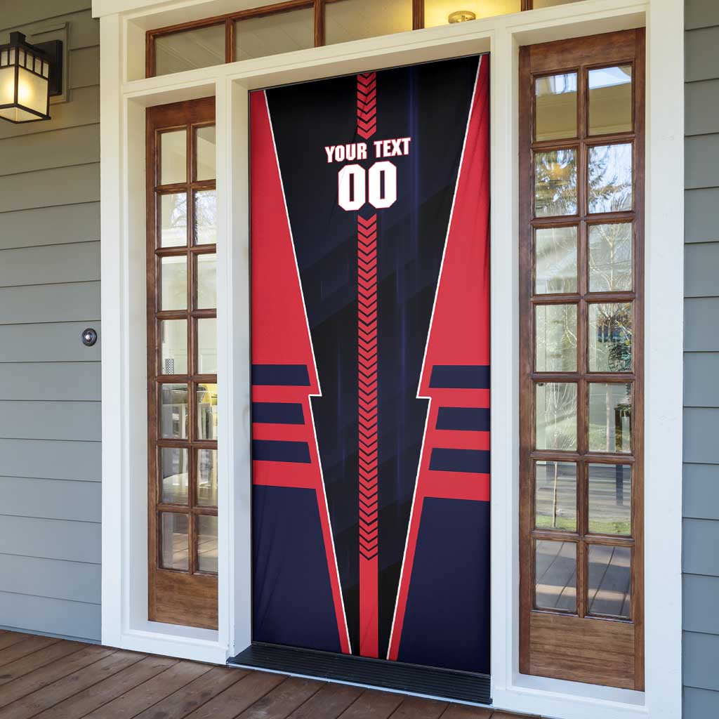 Personalized Melbourne Demons Door Cover Modern Geometric Sports Graphic Style