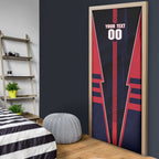 Personalized Melbourne Demons Door Cover Modern Geometric Sports Graphic Style
