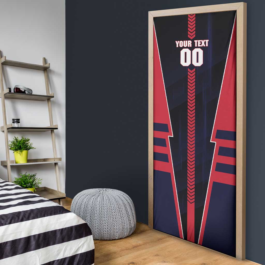 Personalized Melbourne Demons Door Cover Modern Geometric Sports Graphic Style