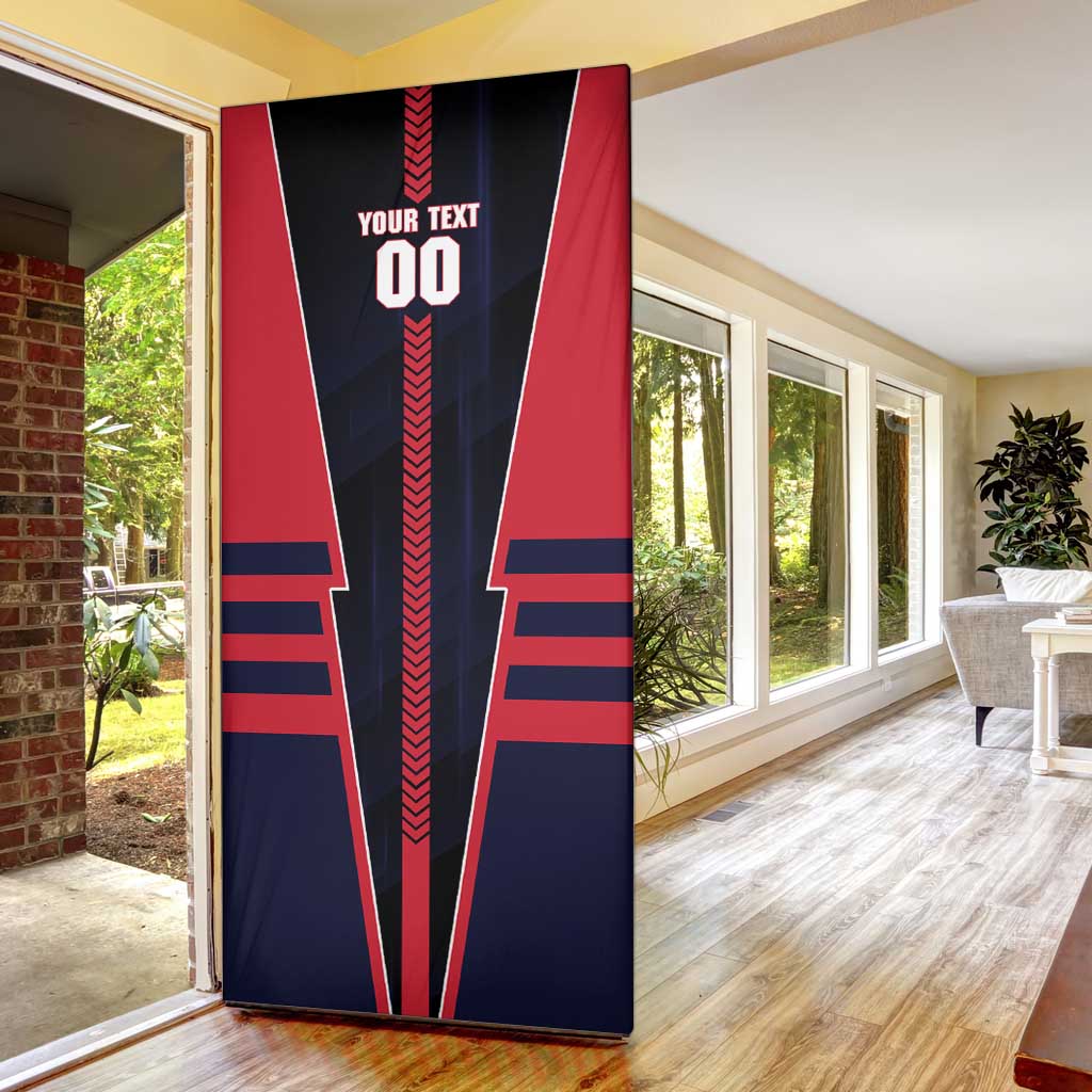 Personalized Melbourne Demons Door Cover Modern Geometric Sports Graphic Style