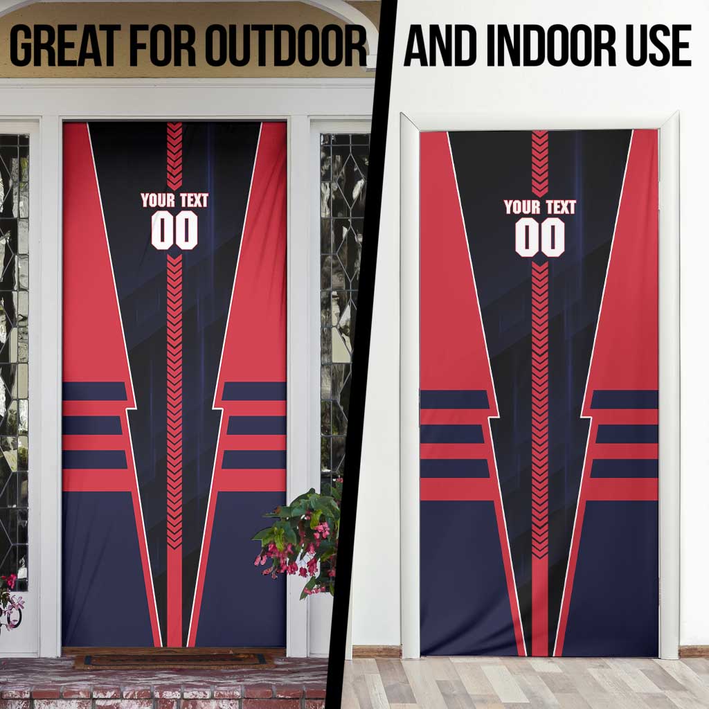 Personalized Melbourne Demons Door Cover Modern Geometric Sports Graphic Style