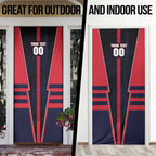 Personalized Melbourne Demons Door Cover Modern Geometric Sports Graphic Style