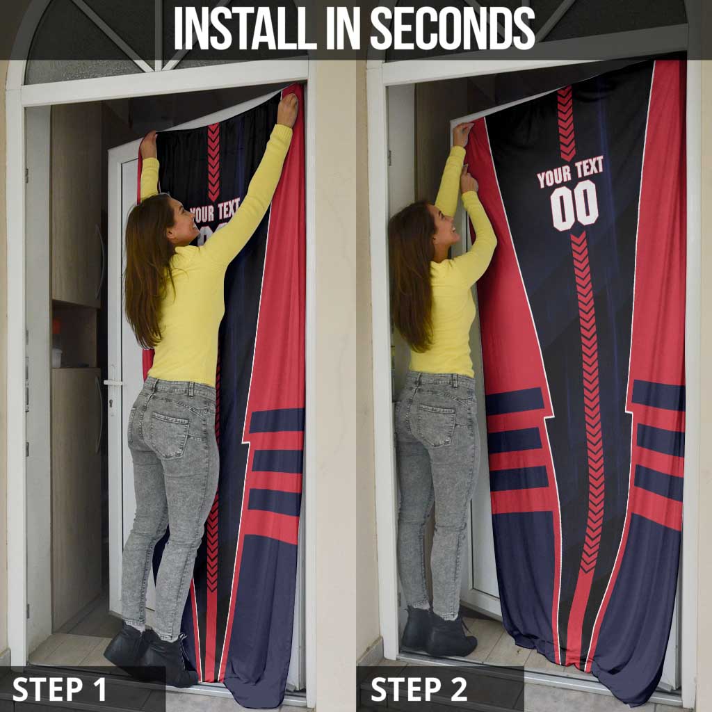 Personalized Melbourne Demons Door Cover Modern Geometric Sports Graphic Style