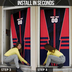 Personalized Melbourne Demons Door Cover Modern Geometric Sports Graphic Style