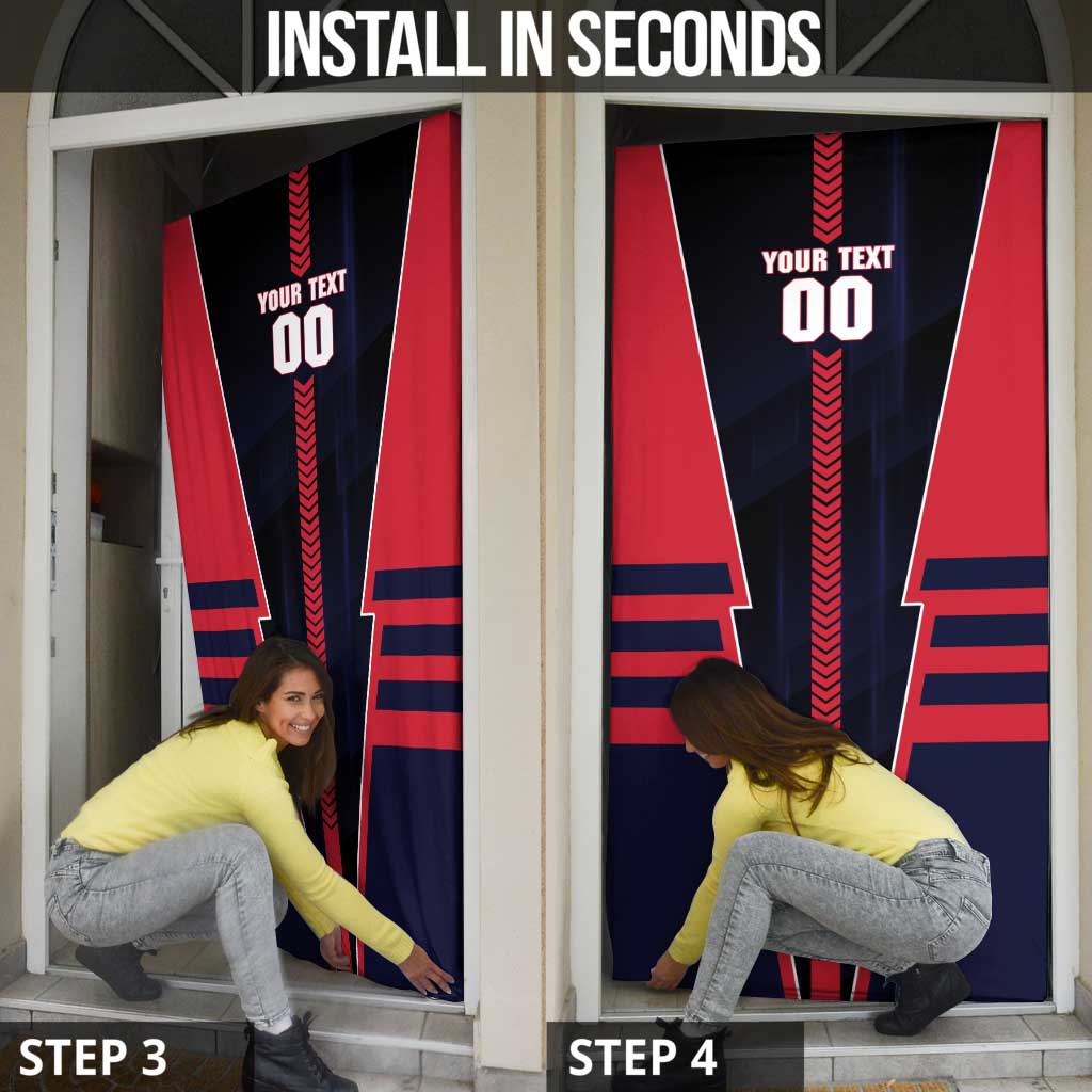 Personalized Melbourne Demons Door Cover Modern Geometric Sports Graphic Style