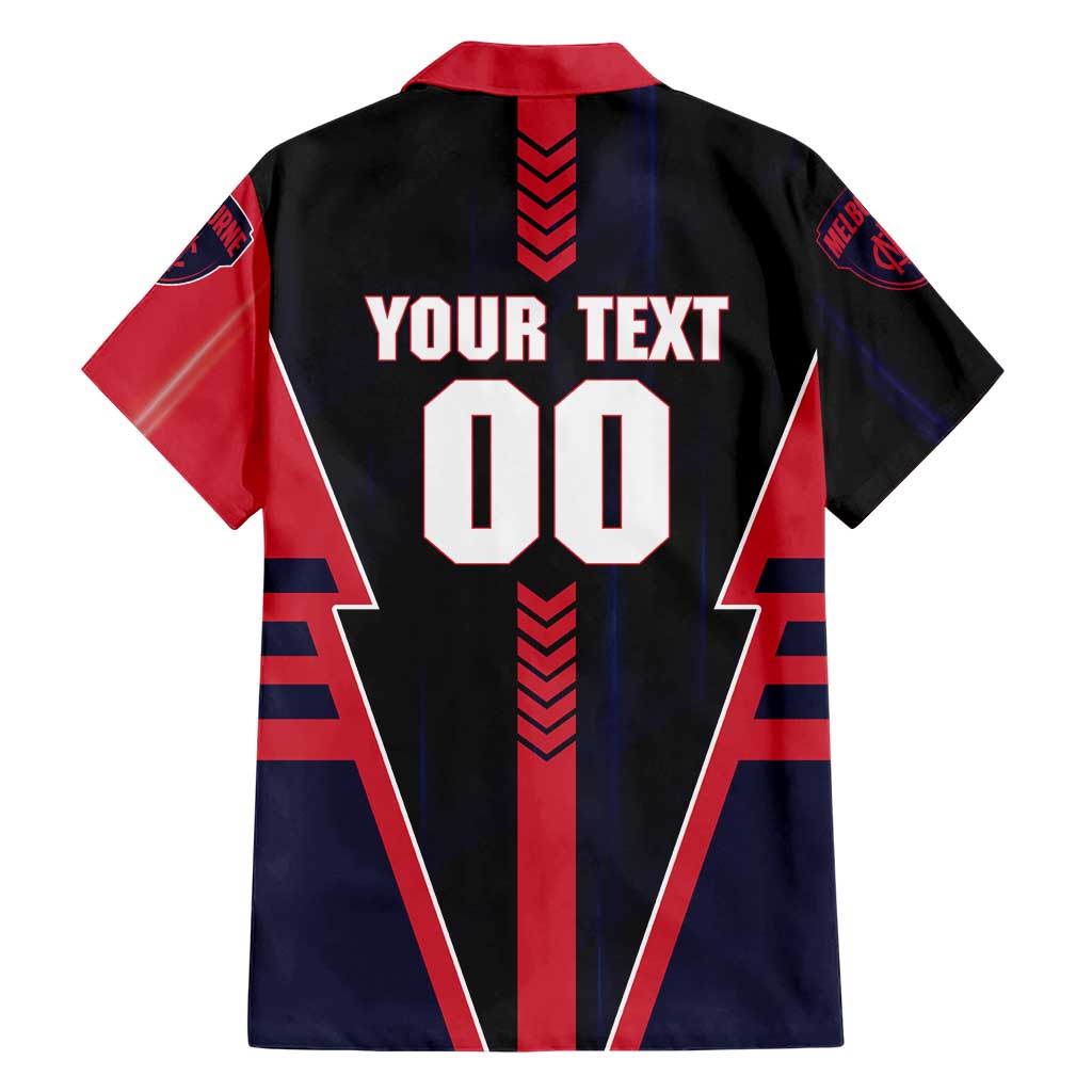 Personalized Melbourne Demons Family Matching Long Sleeve Bodycon Dress and Hawaiian Shirt Modern Geometric Sports Graphic Style