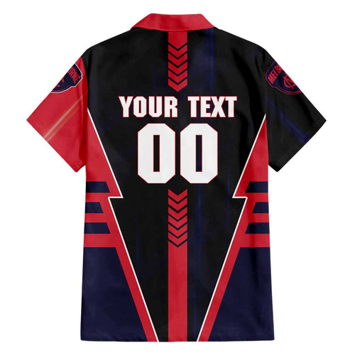 Personalized Melbourne Demons Family Matching Mermaid Dress and Hawaiian Shirt Modern Geometric Sports Graphic Style