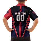 Personalized Melbourne Demons Family Matching Off Shoulder Maxi Dress and Hawaiian Shirt Modern Geometric Sports Graphic Style