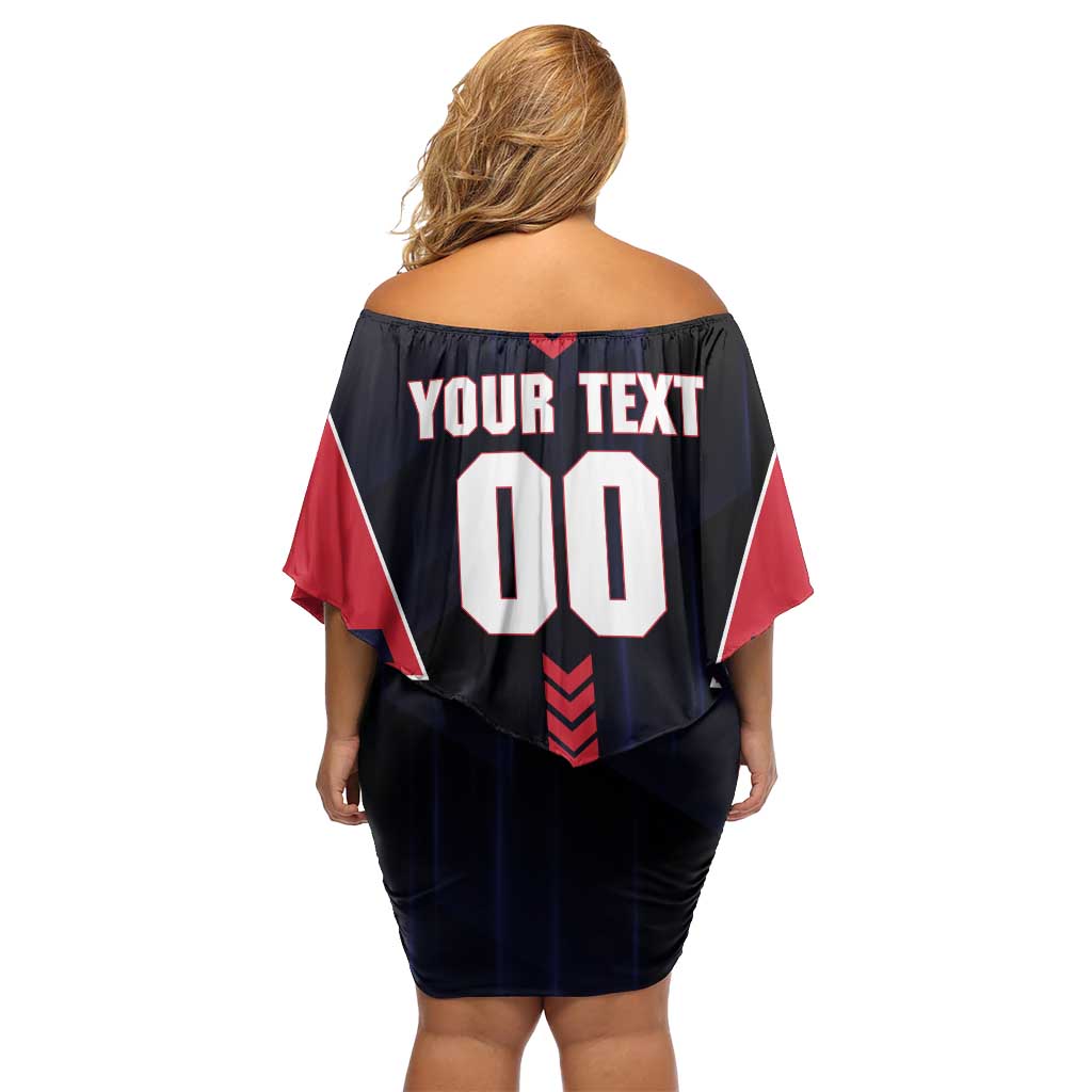 Personalized Melbourne Demons Family Matching Off Shoulder Short Dress and Hawaiian Shirt Modern Geometric Sports Graphic Style