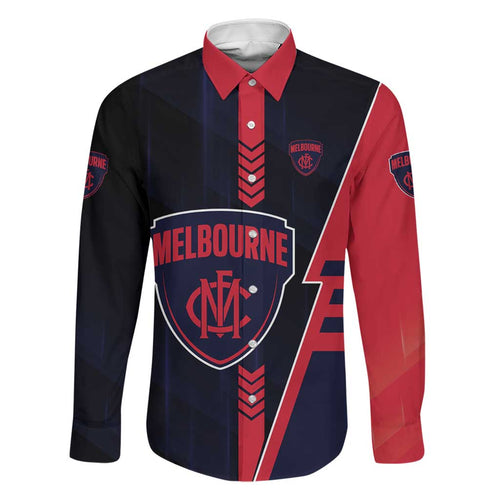 Personalized Melbourne Demons Family Matching Short Sleeve Bodycon Dress and Hawaiian Shirt Modern Geometric Sports Graphic Style