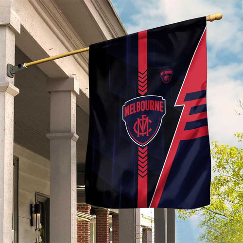 Melbourne Demons Garden Flag Modern Geometric Sports Graphic Style