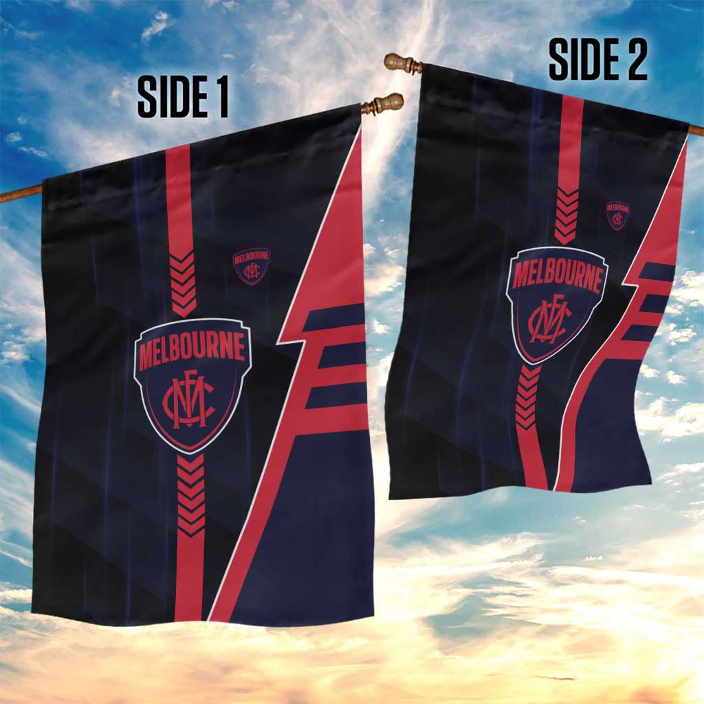 Melbourne Demons Garden Flag Modern Geometric Sports Graphic Style