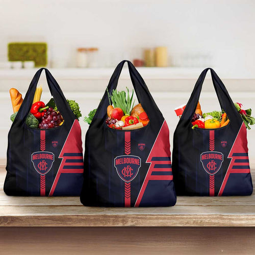 Melbourne Demons Grocery Bag Modern Geometric Sports Graphic Style